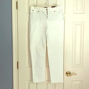 Talbots white jeans signature fit, ankle length